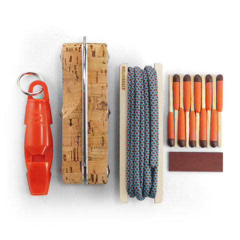 Cork Float Knife pocket knife EDC Survival Whistle Waterproof Matches Paracord Set bushcraft emergency