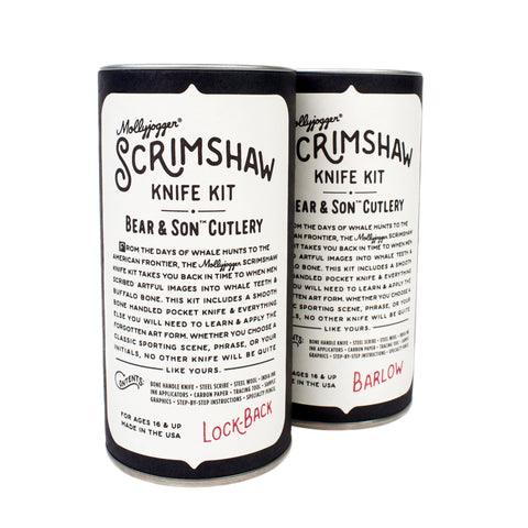 Bear and Son Knife Scrimshaw Kit Mollyjogger DIY