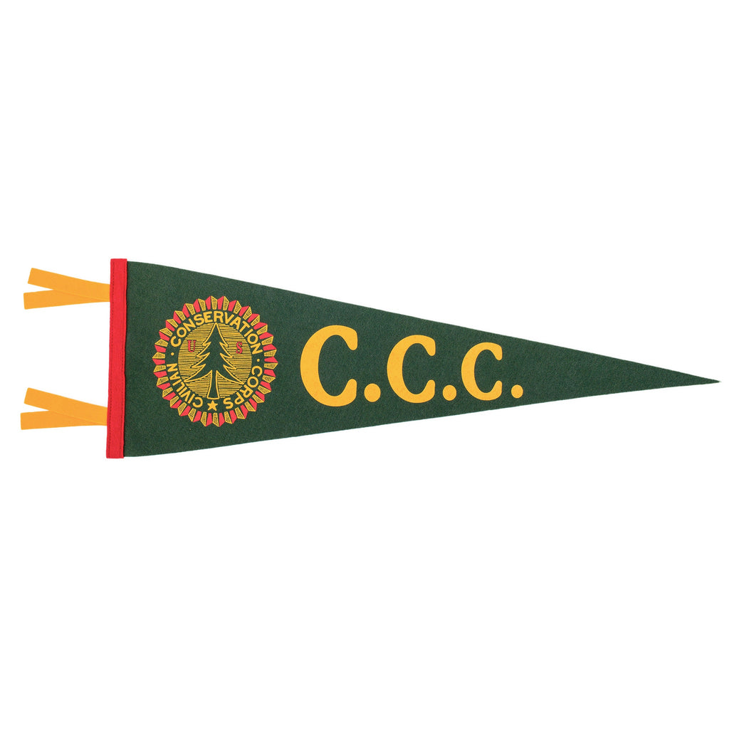 Civilian Conservation Corps 1933 CCC WPA FDR Tree Army Pennant USA Mollyjogger Oxford