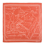 Ozarks map bandana cotton Ozark uplift mountains Arkansas Missouri Neckerchief Handkerchief Mollyjogger St Louis Kansas City Springfield Fayetteville