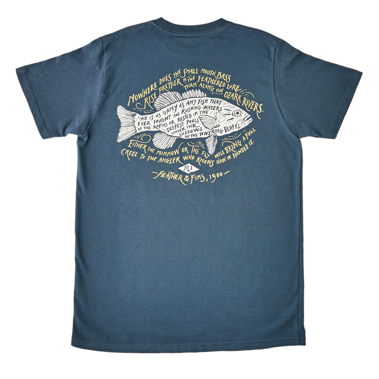 Ozarks Smallmouth Bass Shirt Jon Contino USA organic mollyjogger –  Mollyjogger