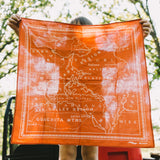 Ozarks Bandana Map Mollyjogger Missouri Arkansas Handkerchief