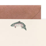 Rainbow Trout Sportsman Notecards USA Made Terrapin Stationers Stationery Sporting