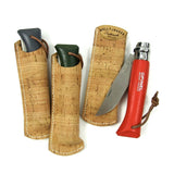 Mollyjogger knife no.8 leather cork red green slate Opinel