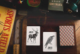 american frontier deck playing cards vintage plaid