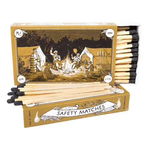 Safety Matches Mollyjogger 4" Illustrated Camp comradery campfire stories matchbox 
