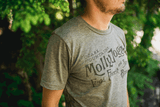 Mollyjogger logo tee tri blend water base print